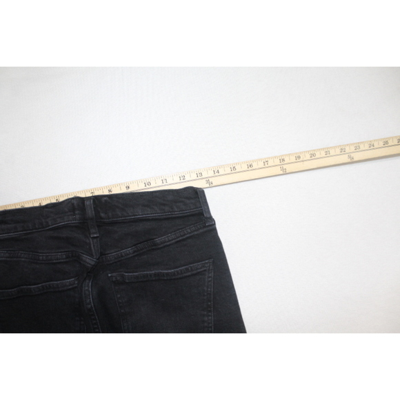 Agolde Women Black Denim Shorts Button Fly Raw Hem Size 25 - Picture 10 of 11